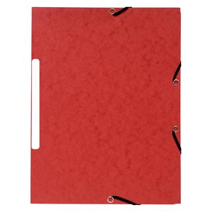 Chemise À Élastiques 3 Rabats Carte Marbrée Recyclée 355g/m2 - A4 - Rouge - X 50 - Exacompta