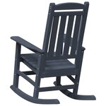 vidaXL Chaise à bascule bleu marine 70x92x108 cm HDPE
