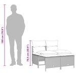 vidaXL Salon de jardin avec coussins 4 Pièces beige résine tressée