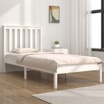 vidaXL Cadre de lit Blanc Bois de pin massif 100x200 cm