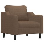 vidaXL Fauteuil avec repose-pied Marron 60 cm Tissu