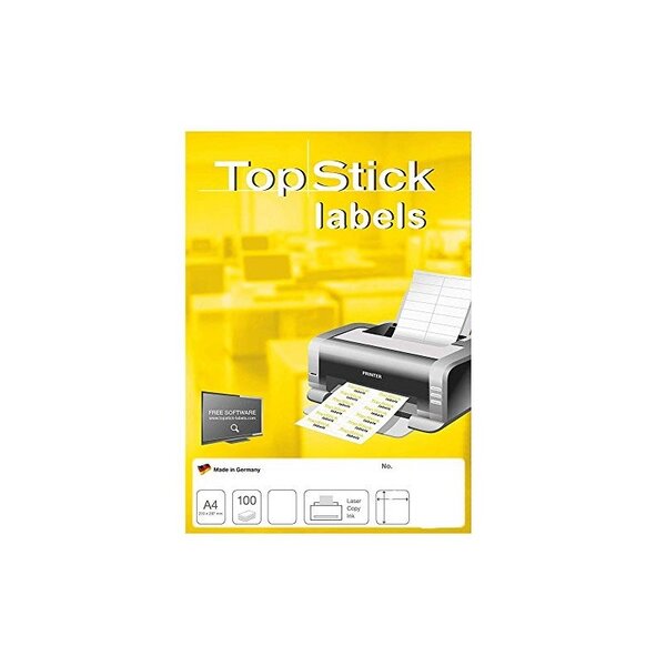 Top stick etiquette universelle, 210 x 148 mm, blanc