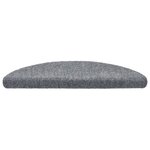 vidaXL Tapis d'escalier auto-adhésif 15 Pièces 56x17x3 cm Gris clair