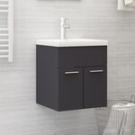 vidaXL Armoire d'évier Gris 41x38 5x46 cm Aggloméré