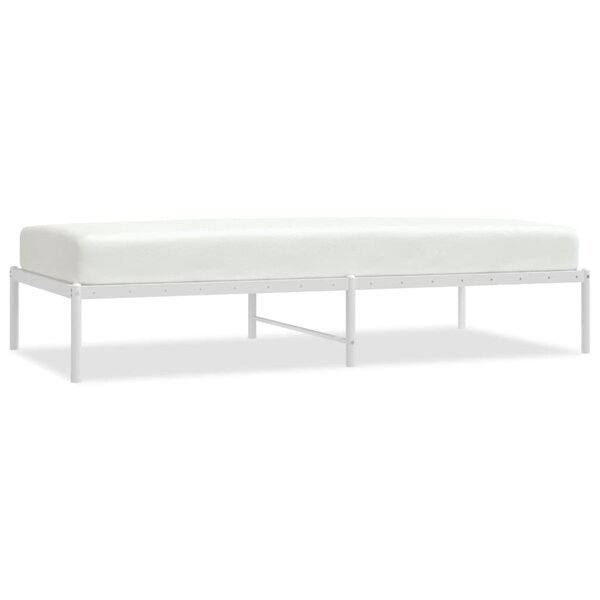 vidaXL Cadre de lit métal blanc 90x190 cm
