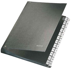 Trieur A4 A-Z 24 compartiments carton rigide noir LEITZ