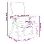 vidaXL Ensemble à manger de jardin 7Pièces bois d'acacia solide textilène