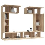vidaXL Ensemble de meubles TV 6 Pièces Chêne sonoma Bois d'ingénierie