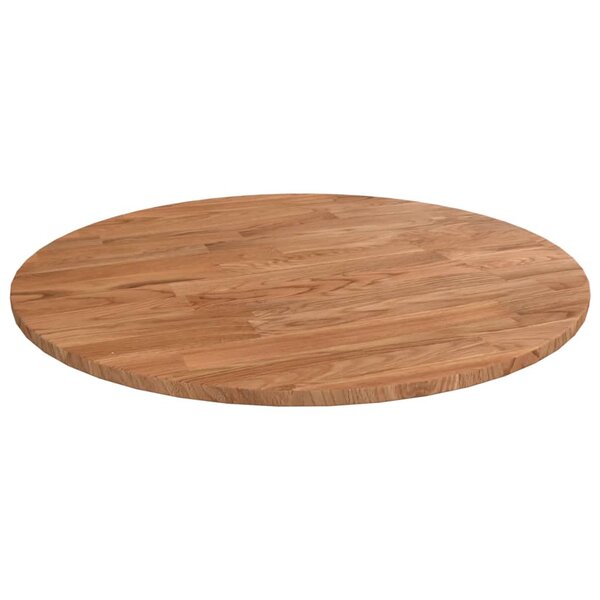 vidaXL Dessus de table rond Marron clair Ø40x1 5 cm Bois chêne traité