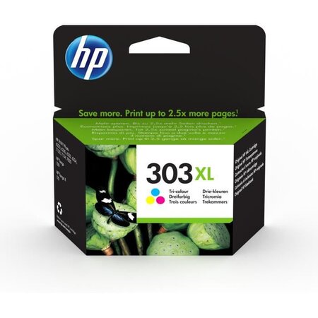 Hp 303xl cartouche d'encre trois couleurs grande capacité authentique