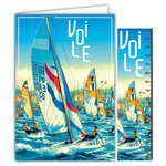 Carte VOILIER avec Enveloppe 12x17 5cm Pour sportif sportive Dériveur Multicoque Skiff Planche à voile Kitesurf Nautisme - Collection Passion Sports des Jeux Olympiques - Fabriqué en France