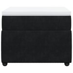 vidaXL Sommier à lattes de lit avec matelas Noir 100x200 cm Velours