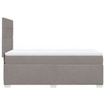 vidaXL Sommier à lattes de lit avec matelas Taupe 90x190 cm Tissu