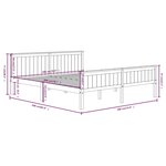 vidaXL Cadre de lit Marron foncé Bois de pin massif 180x200 cm
