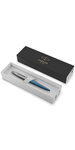 PARKER Jotter Stylo bille  Waterloo bleu  recharge bleue pointe moyenne  Coffret cadeau