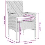 vidaXL Ensemble de salle à manger de jardin 7 pièces avec coussins marron poly rotin
