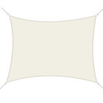 Voile d'ombrage carré 3 x 3 m polyester imperméabilisé haute densité 160 g/m² crème