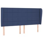 vidaXL Sommier à lattes de lit avec matelas Bleu 180x200 cm Tissu