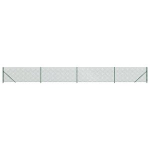 vidaXL Clôture à mailles losangées avec bride vert 1x10 m