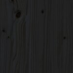 vidaXL Cadre de lit Noir Bois de pin massif 140x200 cm