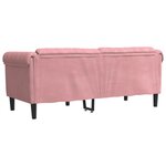 vidaXL Canapé à 2 places rose velours