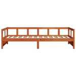 vidaXL Lit de jour sans matelas cire marron 90x200 cm bois pin massif