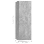 vidaXL Ensemble de meuble TV 4 Pièces Gris béton Bois d'ingénierie