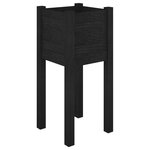 vidaXL Jardinières d'extérieur 2 Pièces Noir 31x31x70 cm Bois de pin