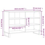 vidaXL Buffet sonoma gris 103 5x35x70 cm bois d'ingénierie