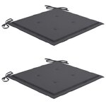 vidaXL Chaises pliables de jardin lot de 2 avec coussins Bambou