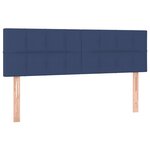 vidaXL Sommier à lattes de lit avec matelas Bleu 140x200 cm Tissu