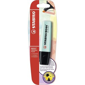 Blister 1 surligneur STABILO BOSS ORIGINAL Pastel - touche de turquoise x 10 STABILO