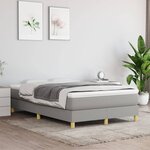 vidaXL Cadre de lit Gris clair 120x200 cm Tissu