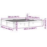 vidaXL Cadre de lit sans matelas cire marron 200x200cm bois pin massif