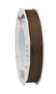 Organza marseille 25-m-rouleau 15 mm  brun