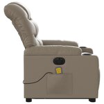 vidaXL Fauteuil inclinable de massage électrique cappuccino similicuir