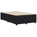 vidaXL Cadre de lit noir 120x190 cm velours