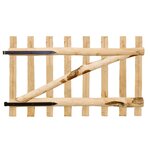 vidaXL Portillon simple de clôture Bois de noisetier 100x60 cm