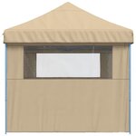 vidaXL Tente de réception pliable escamotable avec 3 parois latérales