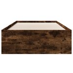 vidaXL Cadre de lit sans matelas chêne fumé 90x200cm bois d'ingénierie