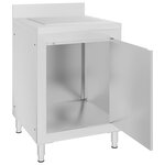 vidaXL Armoire de cuisine commerciale avec égouttoir Acier inoxydable
