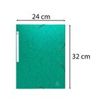 Chemise 3 Rabats À Élastiques Maxi Capacity Carte Lustrée 600g/m2 Scotten ®- A4 - Vert - X 25 - Exacompta
