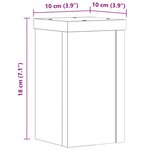 vidaXL Supports pour plantes 2 Pièces chêne marron bois d'ingénierie
