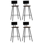 vidaXL Mobilier de bar 5 Pièces Bois de récupération massif