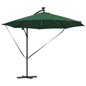 vidaXL Parasol Vert 294 x 294 x 248 cm Polyester et Aluminium