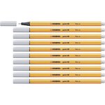 Stylo-feutre point 88 pointe fine 0 4 mm gris clair x 10 stabilo