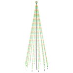 vidaXL Sapin de Noël avec piquet 732 LED Colorées 500 cm