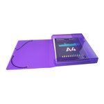 Boite De Classement Exabox Dos 40mm Polypropylène Crystal Colours - A4 - Couleurs Assorties - X 8 - Exacompta