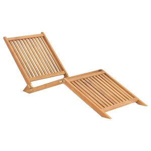 vidaXL Chaise longue bois de teck solide