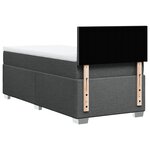 vidaXL Sommier à lattes de lit avec matelas Gris foncé 80x200 cm Tissu